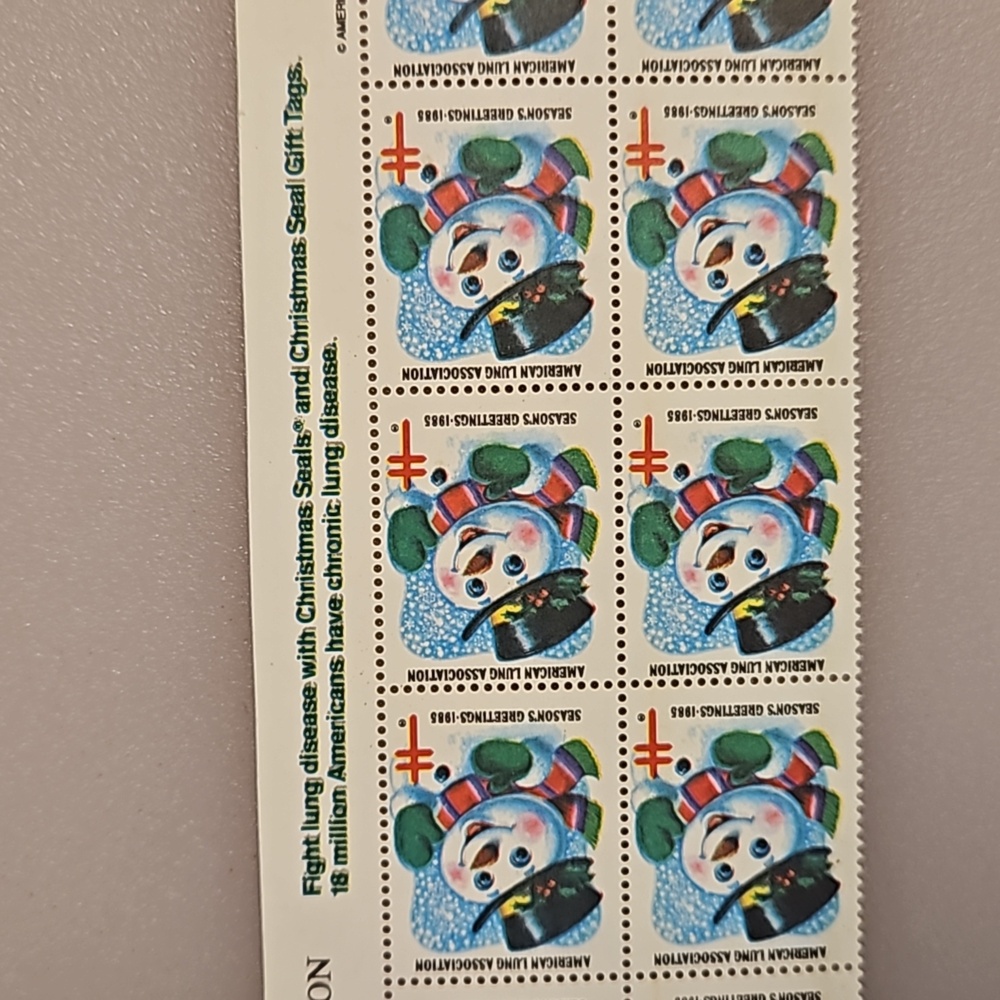 American Lung Association 'The Christmas Seal People' 1985 Snowman holiday - Picture 4 of 5